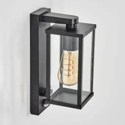 hofstein Tourega Lampe murale d´extérieur Noir, 1 lumière, Détecteur de mouvement
