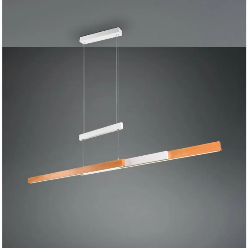 Lampes En Bois-Luminaires Trio Trajan Suspension LED Blanc, 1 lumière