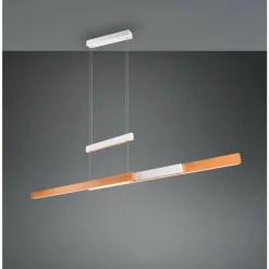 Lampes En Bois-Luminaires Trio Trajan Suspension LED Blanc, 1 lumière