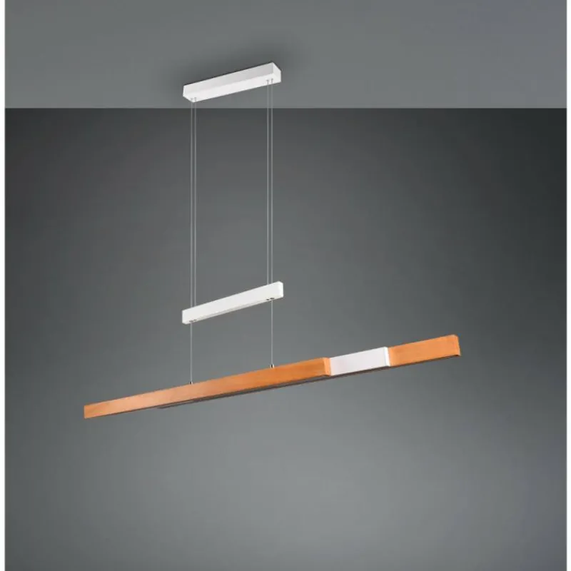 Lampes En Bois-Luminaires Trio Trajan Suspension LED Blanc, 1 lumière