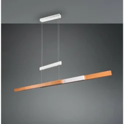 Lampes En Bois-Luminaires Trio Trajan Suspension LED Blanc, 1 lumière