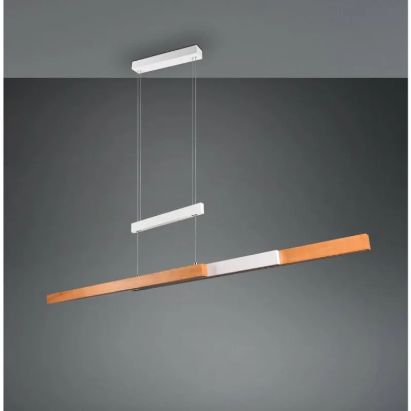 Lampes En Bois-Luminaires Trio Trajan Suspension LED Blanc, 1 lumière