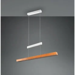 Lampes En Bois-Luminaires Trio Trajan Suspension LED Blanc, 1 lumière