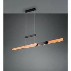 Lampes En Bois-Luminaires Trio Trajan Suspension LED Noir, 1 lumière