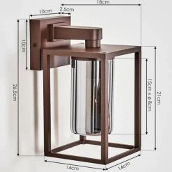 hofstein Trancozelos Lampe murale d´extérieur Rouille, 1 lumière