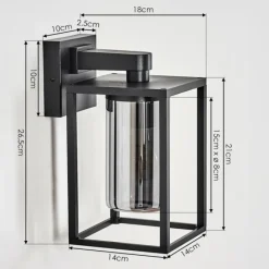 hofstein Trancozelos Lampe murale d´extérieur Noir, 1 lumière