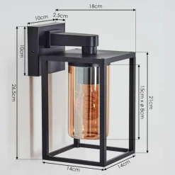 hofstein Trancozelos Lampe murale d´extérieur Noir, 1 lumière
