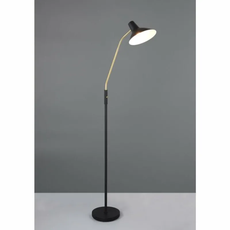 Lampes Dorées-Luminaires Trio Traveller Lampadaire Noir doré, 1 lumière