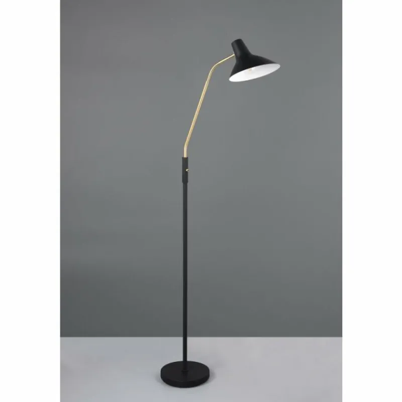 Lampes Dorées-Luminaires Trio Traveller Lampadaire Noir doré, 1 lumière