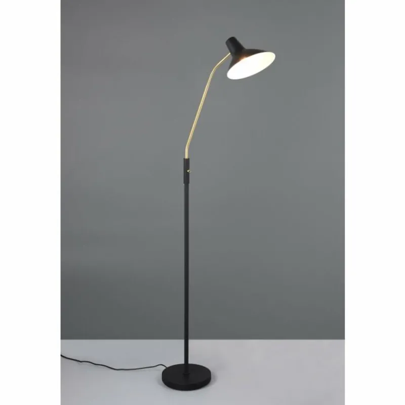 Lampes Dorées-Luminaires Trio Traveller Lampadaire Noir doré, 1 lumière