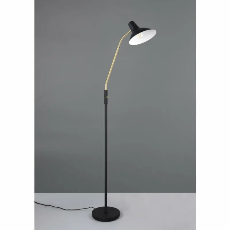 Lampes Dorées-Luminaires Trio Traveller Lampadaire Noir doré, 1 lumière