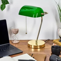 hofstein Tremoceira Lampe de banquier, Lampe de bureau, Lampe à poser Laiton, 1 lumière