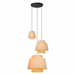 Lampes En Tissu-Luminaires Lucide TRIBUTE Suspension Noir, 3 lumières