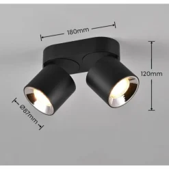 Luminaires Trio Trio GUAYANA Plafonnier Noir, 2 lumières* Spots Et Projecteurs