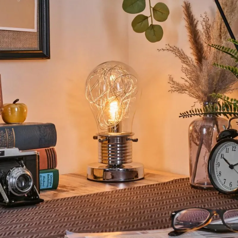 hofstein Tryan Lampe de bureau, Lampe à poser Chrome, 1 lumière