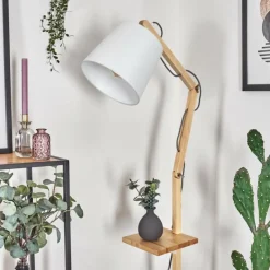 Lampes En Tissu-hofstein Tukchor Lampadaire Écru, Blanc, 1 lumière