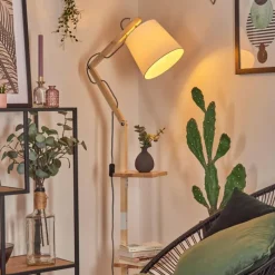 Lampes En Tissu-hofstein Tukchor Lampadaire Écru, Blanc, 1 lumière