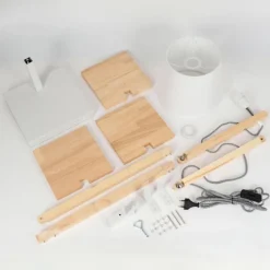 Lampes En Tissu-hofstein Tukchor Lampadaire Écru, Blanc, 1 lumière