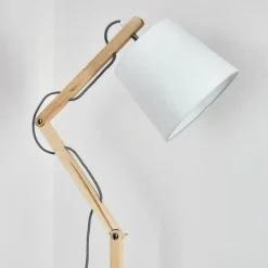 Lampes En Tissu-hofstein Tukchor Lampadaire Écru, Blanc, 1 lumière