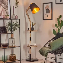 Lampes En Tissu-hofstein Tukchor Lampadaire Écru, Noir, 1 lumière