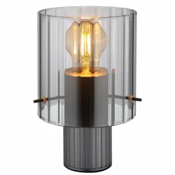 Suspension Verre Fumé-Luminaires Globo Lighting Tulivar Lampe à poser Gris, 1 lumière