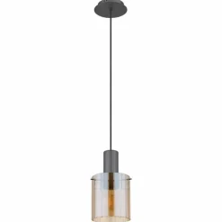 Luminaires Globo Lighting Tulivar Suspension Gris, 1 lumière