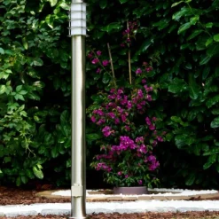 hofstein Tunes Lampadaire, Eclairage de chemin Acier inoxydable, 1 lumière