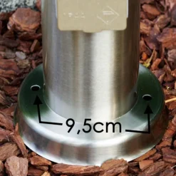 hofstein Tunes Lampadaire, Eclairage de chemin Acier inoxydable, 1 lumière