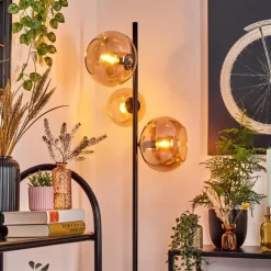 hofstein Tureby Lampadaire Ambre, 3 lumières