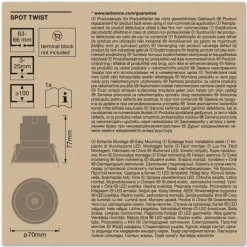 Luminaires Ledvance Twist Spot encastrable LED Argenté, Blanc, 1 lumière* Luminaires Encastrés