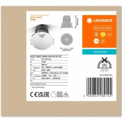 Luminaires Ledvance Twist Spot encastrable LED Blanc, 1 lumière* Luminaires Encastrés