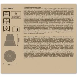 Luminaires Ledvance Twist Spot encastrable LED Noir, Blanc, 1 lumière* Luminaires Encastrés