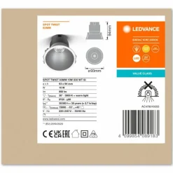 Luminaires Ledvance Twist Spot encastrable LED Argenté, Blanc, 1 lumière* Luminaires Encastrés