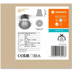 Luminaires Ledvance Twist Spot encastrable LED Argenté, Blanc, 1 lumière* Luminaires Encastrés