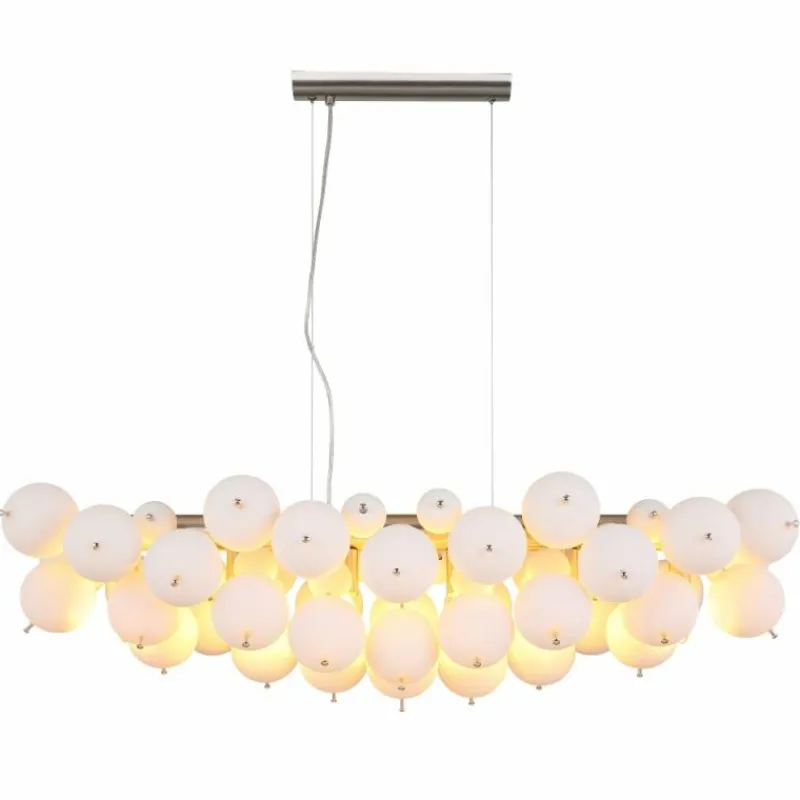 Luminaires Globo Lighting Udo Suspension Nickel mat, 6 lumières