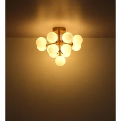 Luminaires Globo Lighting Udo Suspension Nickel mat, 6 lumières