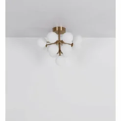 Luminaires Globo Lighting Udo Suspension Nickel mat, 6 lumières