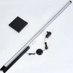 hofstein Uglestrup Lampadaire LED Noir, 1 lumière, Télécommandes, Changeur de couleurs