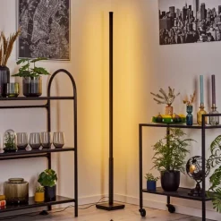 hofstein Uglestrup Lampadaire LED Noir, 1 lumière, Télécommandes, Changeur de couleurs