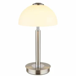 Luminaires Globo Lighting Uldin Lampe à poser LED Chrome, Nickel mat, 1 lumière