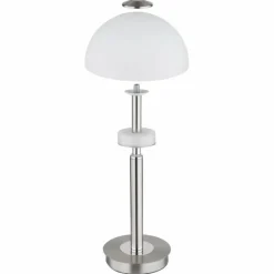 Luminaires Globo Lighting Uldin Lampe à poser LED Chrome, Nickel mat, 1 lumière