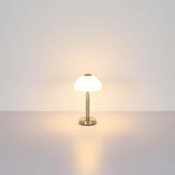 Luminaires Globo Lighting Uldin Lampe à poser LED Chrome, Nickel mat, 1 lumière