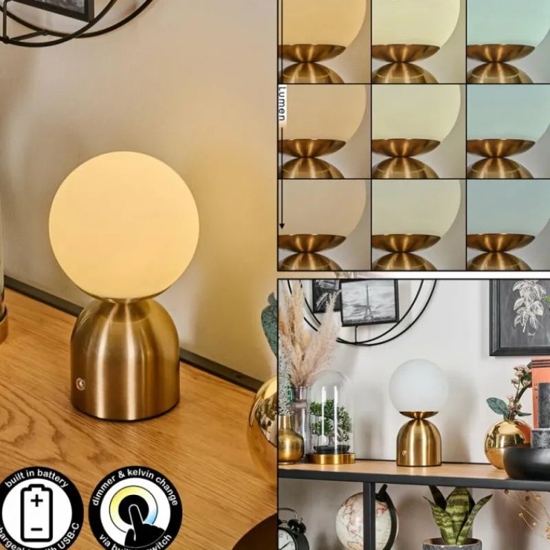 Lampes Dorées-hofstein Ulvsbyn Lampe à poser LED Or, 1 lumière