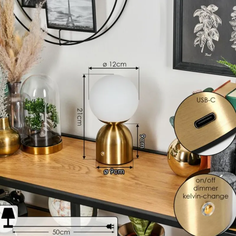 Lampes Dorées-hofstein Ulvsbyn Lampe à poser LED Or, 1 lumière