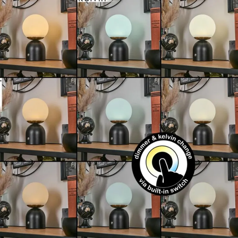 Lampes Dorées-hofstein Ulvsbyn Lampe à poser LED Or, Noir, 1 lumière