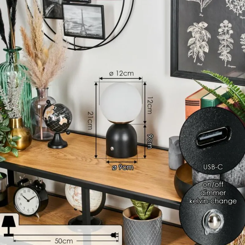 Lampes Dorées-hofstein Ulvsbyn Lampe à poser LED Or, Noir, 1 lumière