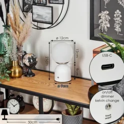 Lampes Dorées-hofstein Ulvsbyn Lampe à poser LED Or, Blanc, 1 lumière