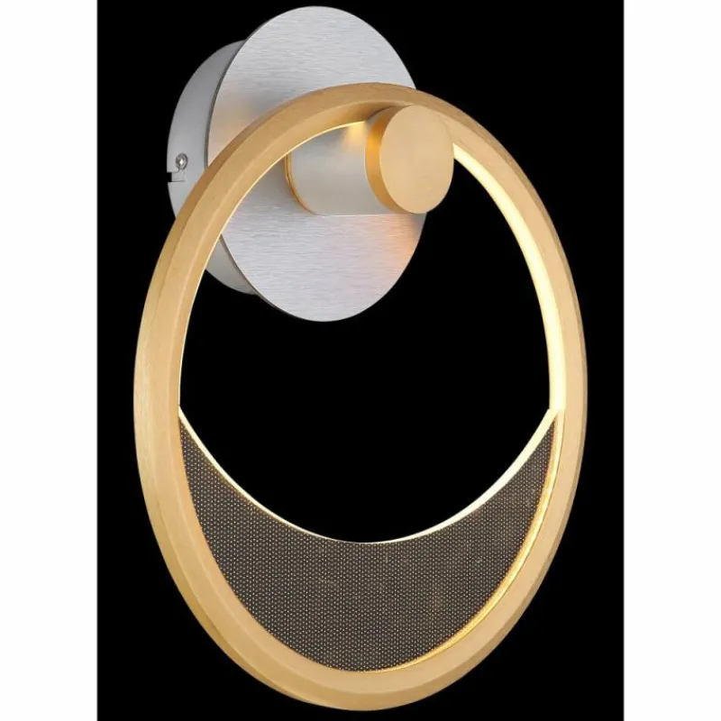 Lampes Dorées-Luminaires Globo Lighting Umbra Applique murale LED Or, Argenté, 1 lumière