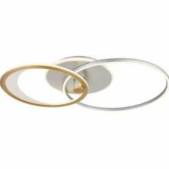 Lampes Dorées-Luminaires Globo Lighting Umbra Plafonnier LED Or, Argenté, 1 lumière, Télécommandes