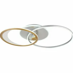 Lampes Dorées-Luminaires Globo Lighting Umbra Plafonnier LED Or, Argenté, 1 lumière, Télécommandes